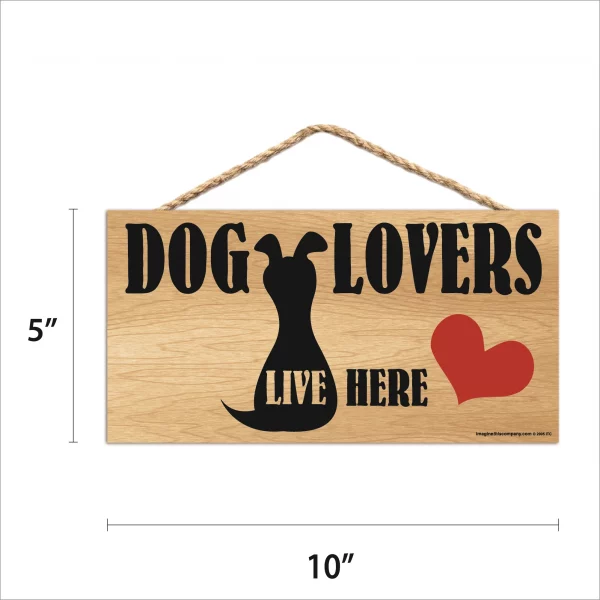 Dog Lovers Live here Wood Sign - Image 2