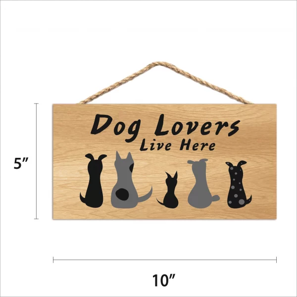 Dog Lovers Heart Wood Sign - Image 2