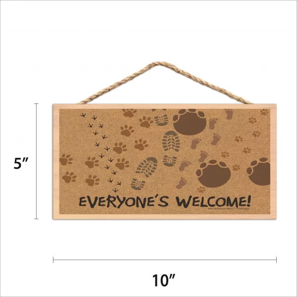 Everyone's Welcome Wood Sign - Image 2