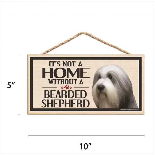 It's Not A Home Without A Bearded Shepherd Wood Sign - Image 2