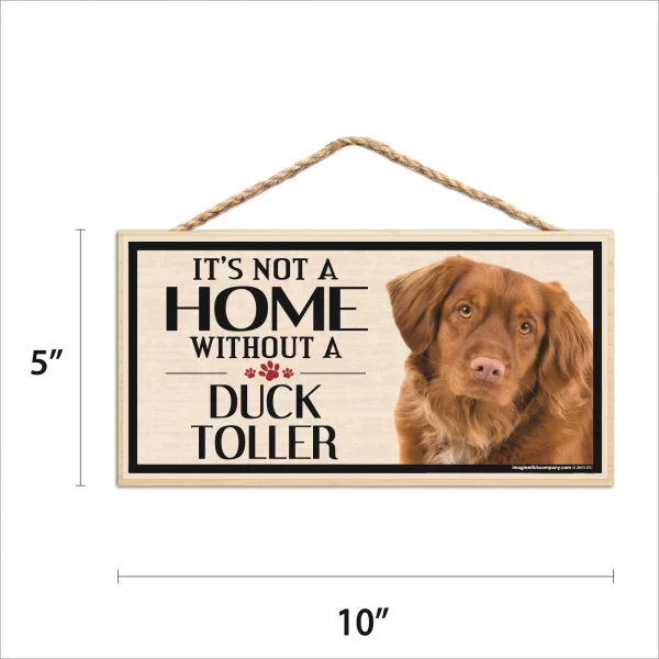 It's Not A Home Without A Duck Toller Wood Sign - Image 2