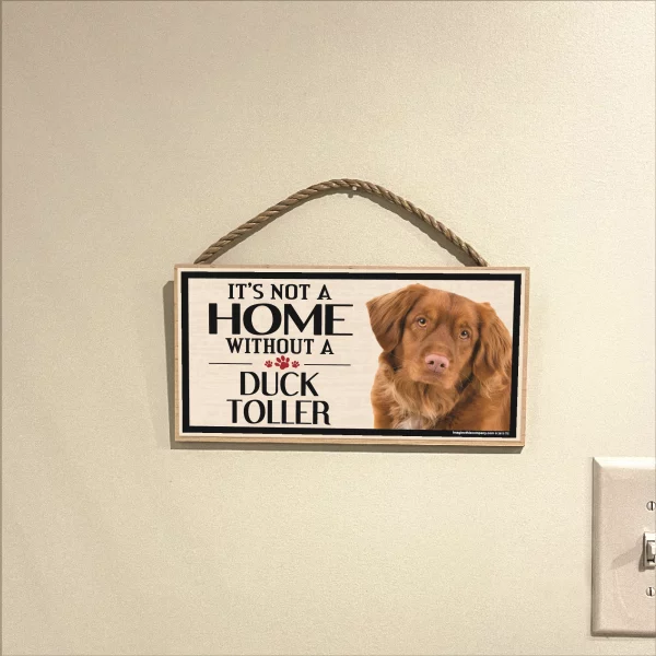 It's Not A Home Without A Duck Toller Wood Sign - Image 3