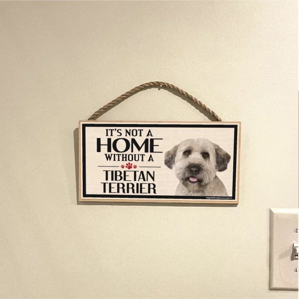 It?s Not A Home Without A Tibetan Terrier Wood Sign - Image 3
