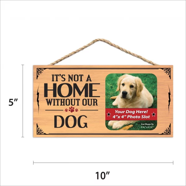 It?s Not A Home Without Our Dog Wood Sign Picture Frame - Image 2