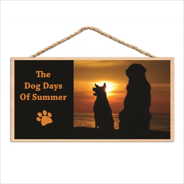 Sunny Dog Days of Summer Wood Sign