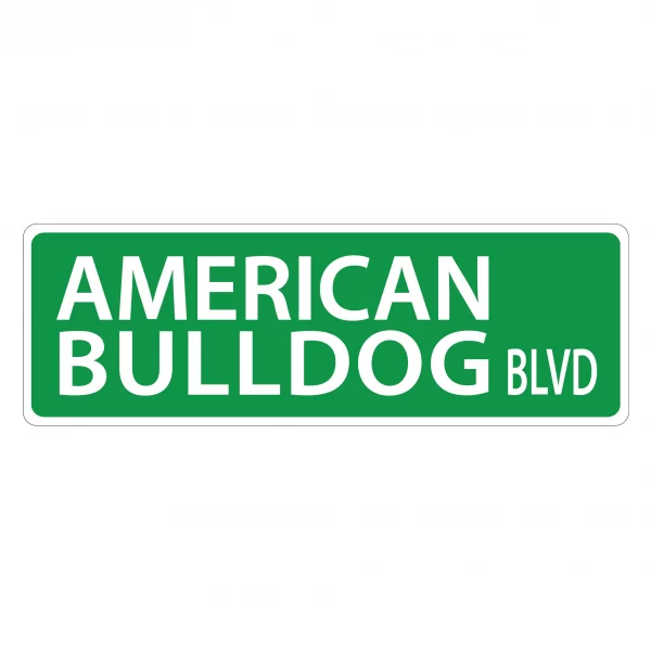 American Bulldog Street Sign