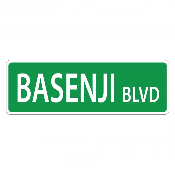 Basenji Street Sign