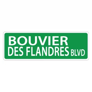 Bouvier Des Flandres Street Sign