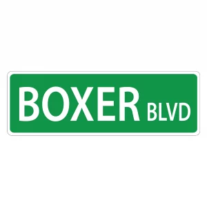 Boxer Street Sign