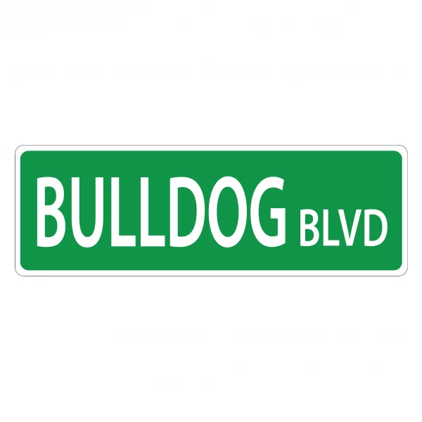 Bulldog Street Sign