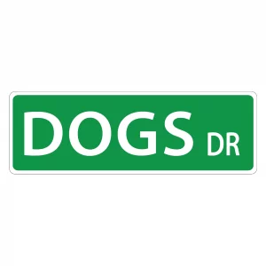 Dogs Street Sign