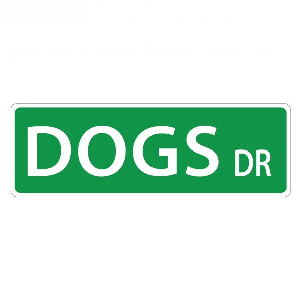 Dogs Street Sign