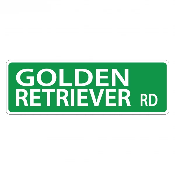 Golden Retreiver Street Sign