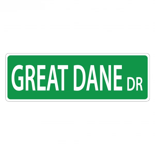 Great Dane Street Sign