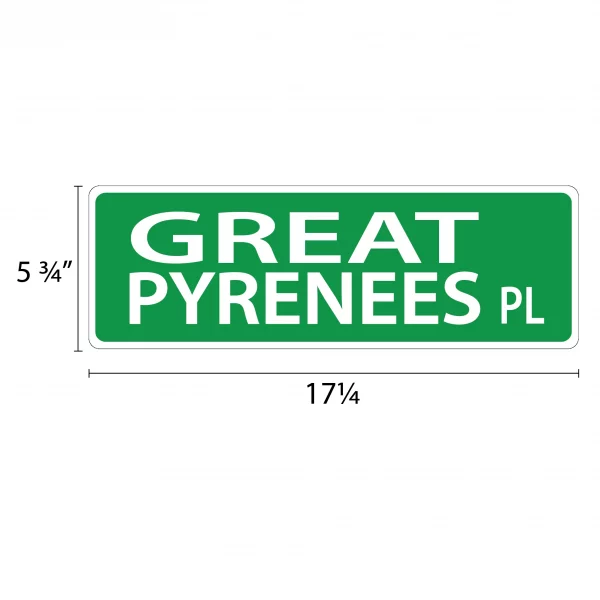 Great Pyrenees Street Sign - Image 2