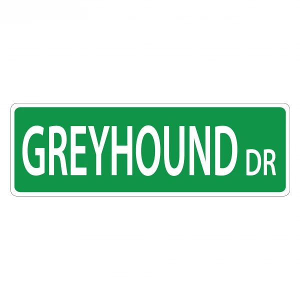Greyhound Street Sign