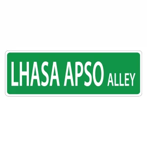 Lhasa Apso Street Sign