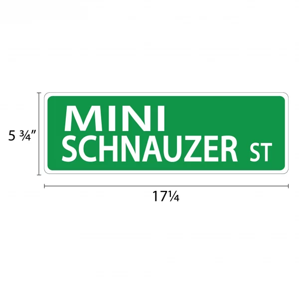 Mini Schnauzer Street Sign - Image 2