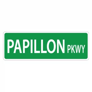 Papillion Street Sign