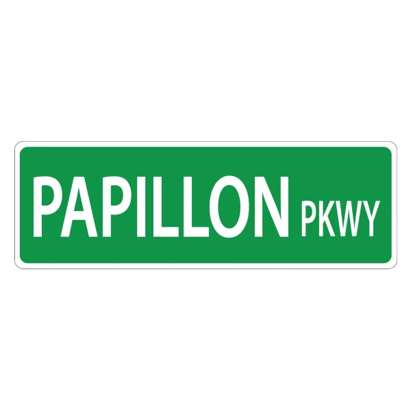 Papillion Street Sign