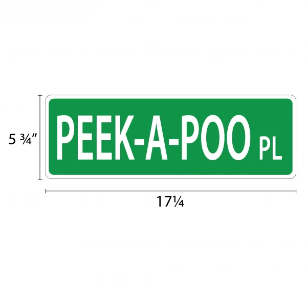 Peek-A-Poo Street Sign - Image 2