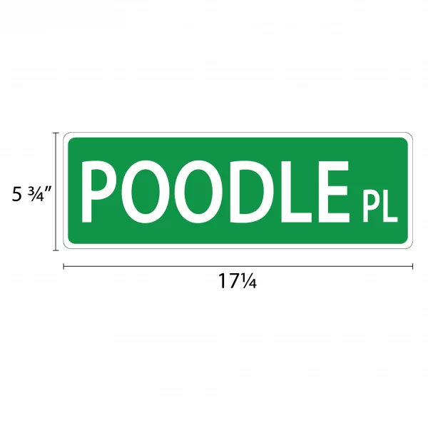 Poodle Street Sign - Image 2