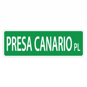 Presa Canario Street Sign