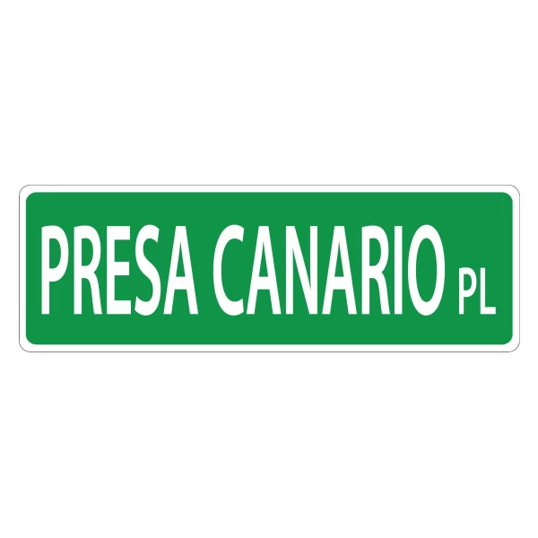Presa Canario Street Sign