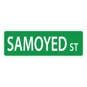 Samoyed Street Sign