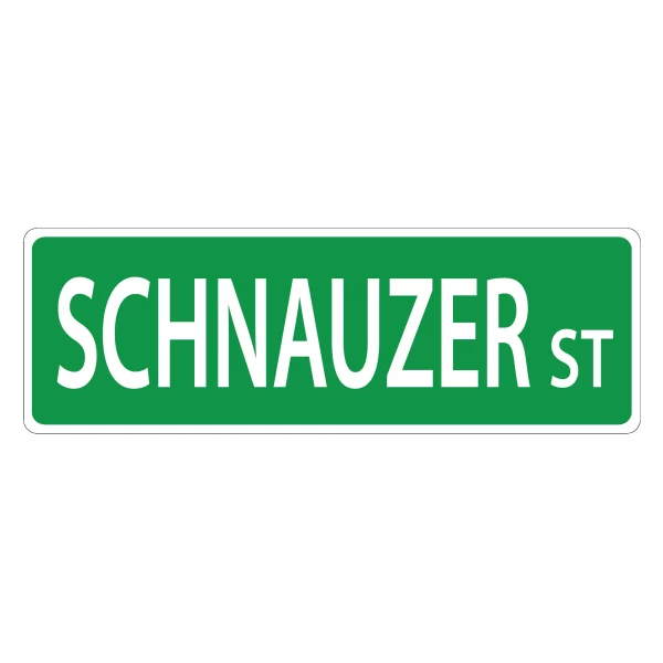 Schnauzer Street Sign
