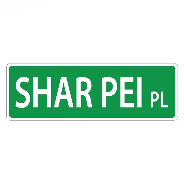 Shar Pei Street Sign