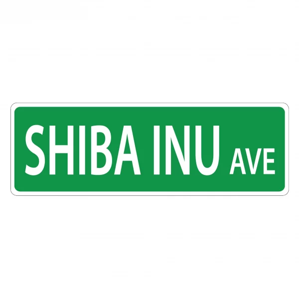Shiba Inu Street Sign