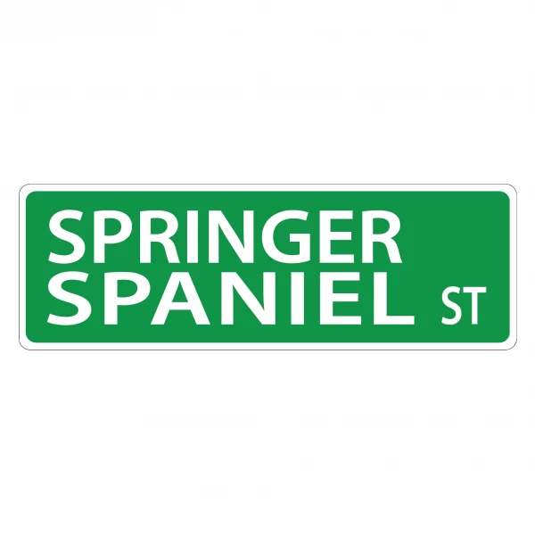 Springer Spaniel Street Sign