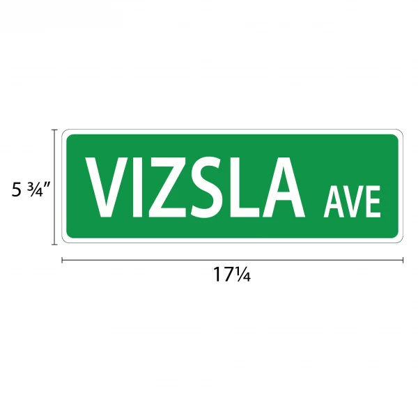 Vizsla Street Sign - Image 2