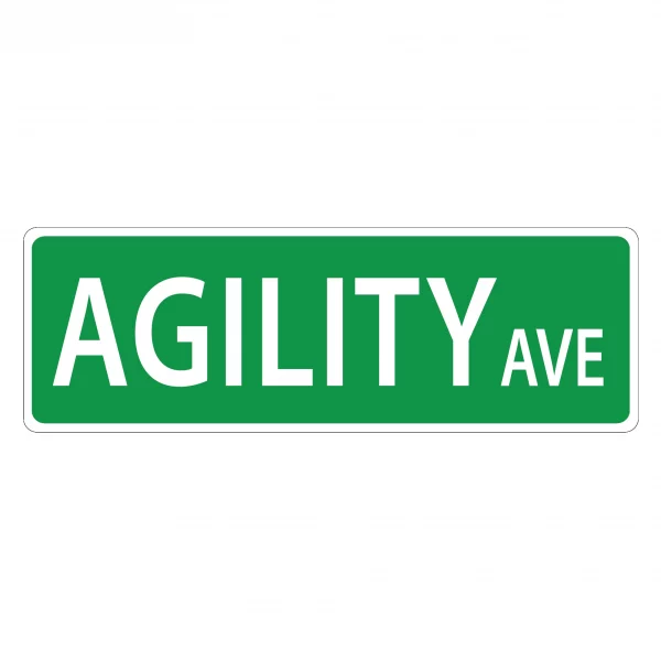 Agility Street Sign