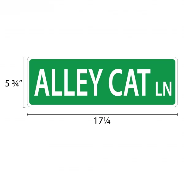Alley Cat Street Sign - Image 2