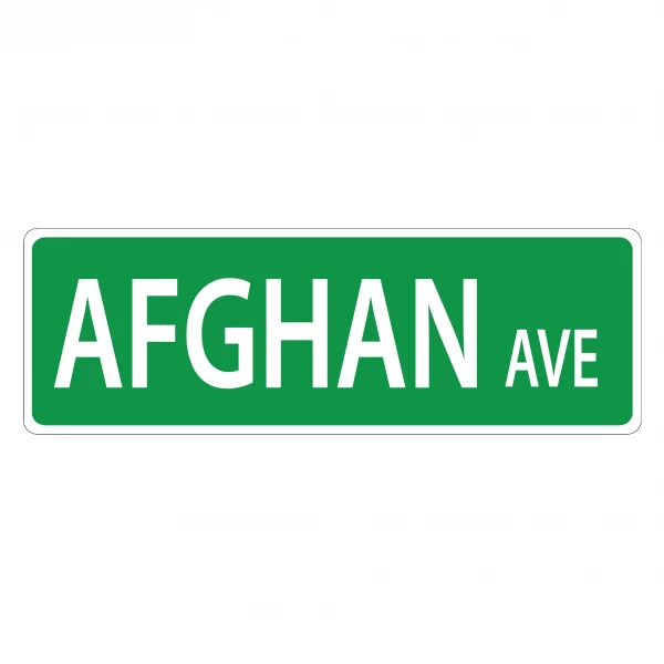 Afghan Street Sign