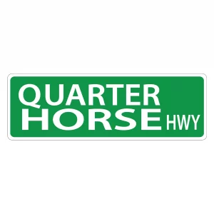 Quarter Horse Street Sign