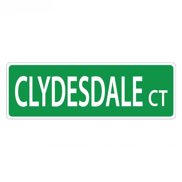 Clydesdale Street Sign