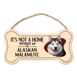 It's not A Home Without An Akita Wood Bone Sign
