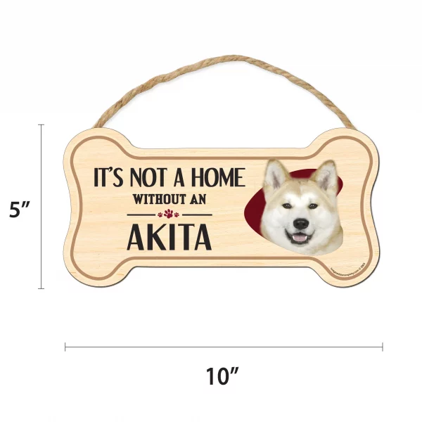 It's not A Home Without An Alaskan Malamute Wood Bone Sign - Image 2