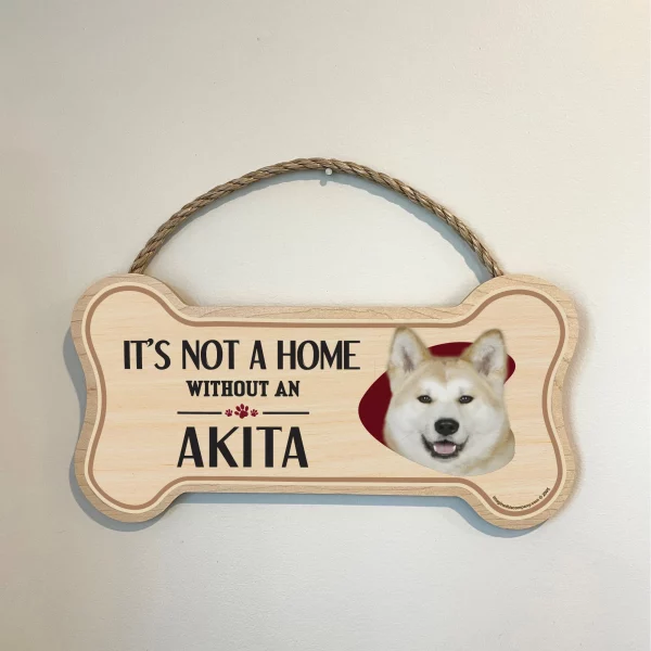 It's not A Home Without An Alaskan Malamute Wood Bone Sign - Image 3