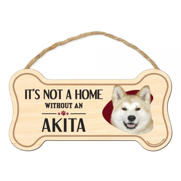 It's not A Home Without An Alaskan Malamute Wood Bone Sign