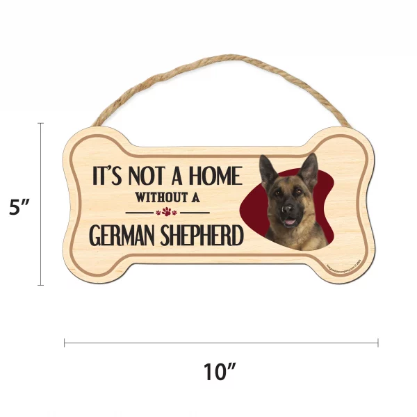 It's not A Home Without A German Shepherd Wood Bone Sign - Image 2