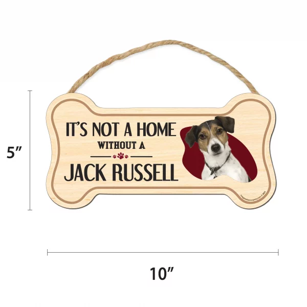 It's not A Home Without A Jack Russell Wood Bone Sign - Image 2