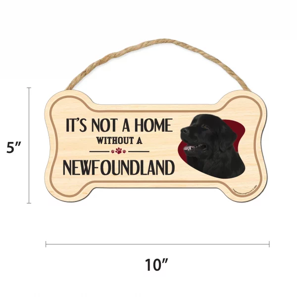 It's not A Home Without A Newfoundland Wood Bone Sign - Image 2