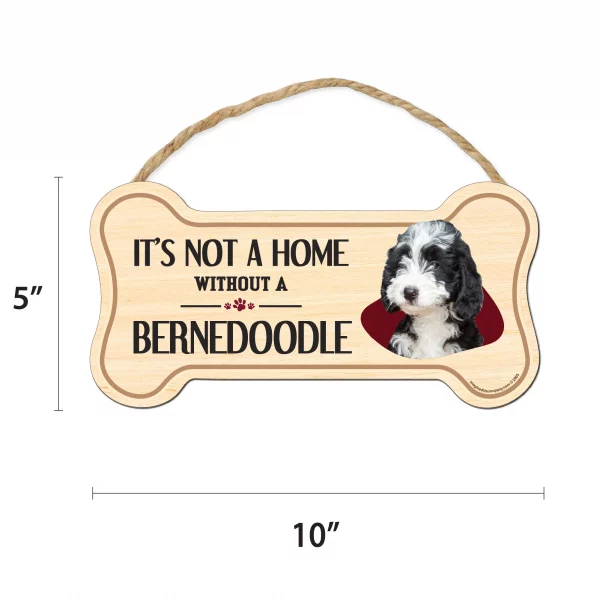 It's not A Home Without A Bernedoodle Wood Bone Sign - Image 2