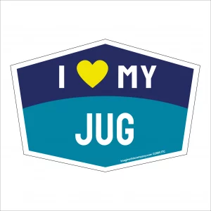 I Love My Jug Hexagon Shaped Magnet