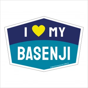 I Love My Basenji Hexagon Shaped Magnet