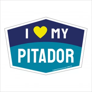 I Love My Pitador Hexagon Shaped Magnet